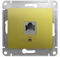 Розетка компьютерная без рамки Systeme Electric Glossa 1-м. RJ45 5e фисташковый картинка